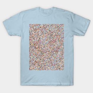 Rainbow Sprinkles Nonpareils Confetti Pattern T-Shirt